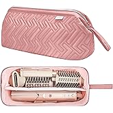 Leudes Hair Tools Travel Bag for Shark Flexstyle Carrying Case Portable Shark Hair Air Wrap Dryer Case Waterproof Dustproof Flat Curling Iron Travel Organizer (Dark Pink)