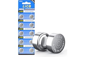 LiCB 10 Pack LR44 AG13 357 303 SR44 Battery 1.5V Button Coin Cell Batteries