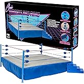Figures Toy Company Classic Wrestling Ring for Wrestling Figures | Build Classic Championship Matches in a 21.5-Inch Ring with Fabric Skirt, Padded Mat and Breakable Steps