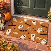 Halloween Door Mat Outdoor, Funny Doormat Welcome with Ghosts and Spooky, 30
