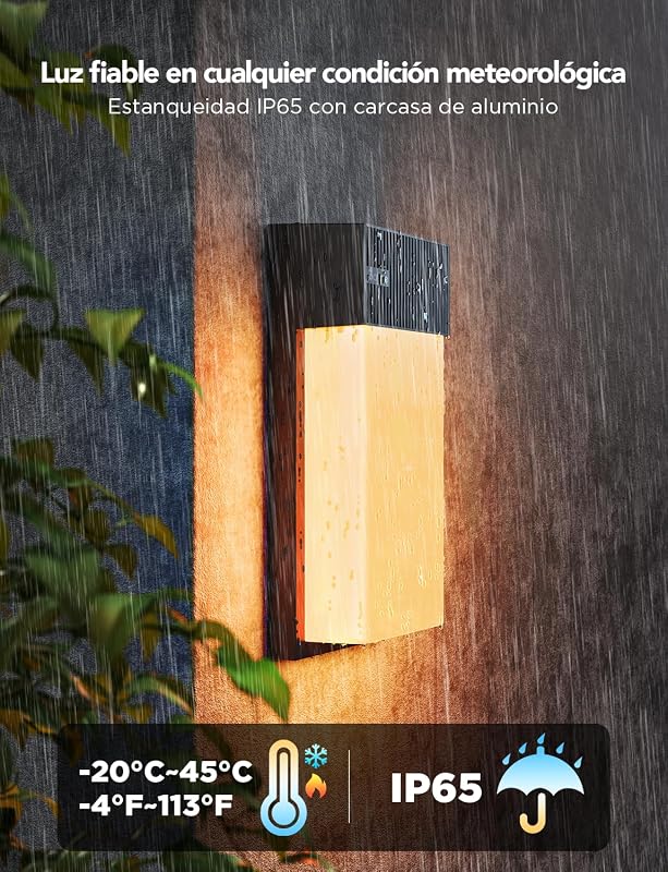 Govee rgbic outdoor wall light, 1500lm smart wall light com 45 modos de cena, ip65 à prova d'água, efeitos de iluminação diy, funciona com alexa, google assistant e matter, 2 peças