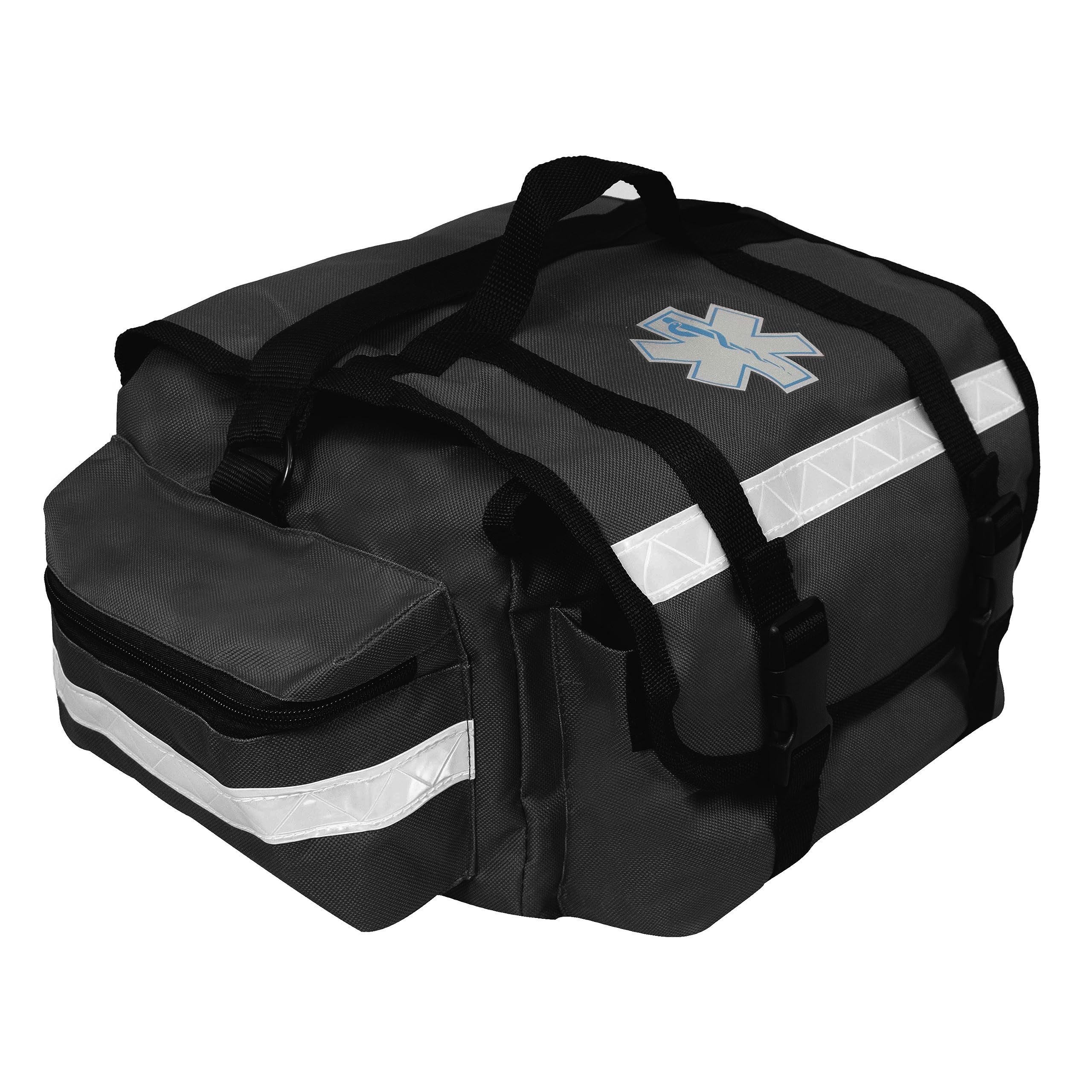 Photo 1 of Primacare KB-RO74-BK First Responder Bag for Trauma, 17"x9"x7", Professional Multiple Compartment Kit Carrier for Emergency Medical Supplies, Black