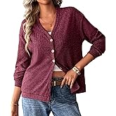 AmazingStar Womens Cardigan Sweaters Lightweight V-Neck Soft Chunky Knit Open Front Loose Fit Tops Fall Fashion 2026 Clothing