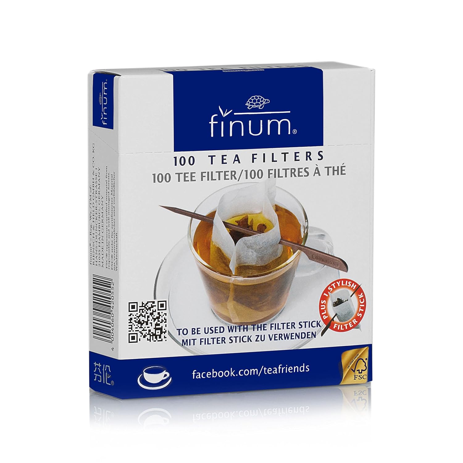 Finum 100 Tea Filters W/Stick 100X75MM Cup SIZ Amazon.co.uk Kitchen