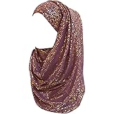 Sparkle Shimmer Gold Glitter Women's Hijab Muslim Head Wrap Scarf Shawl Lightweight