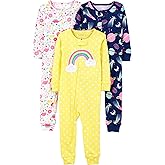 Simple Joys by Carter's baby-boys 3-pack Snug Fit Footless Cotton Pajamas