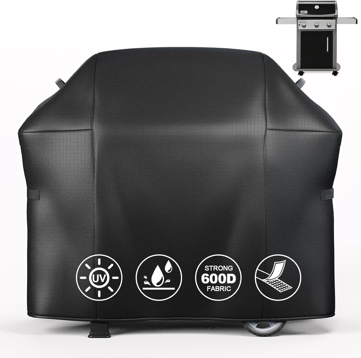 Denmay 7139 Platinum Grill Cover for Weber Spirit II 300 Series Spirit 300 Series and Spirit 200 Series, VonHaus, Beylore, Folding Combo,130 CM Grill Cover Waterproof Heavy Duty and Weather Resistant