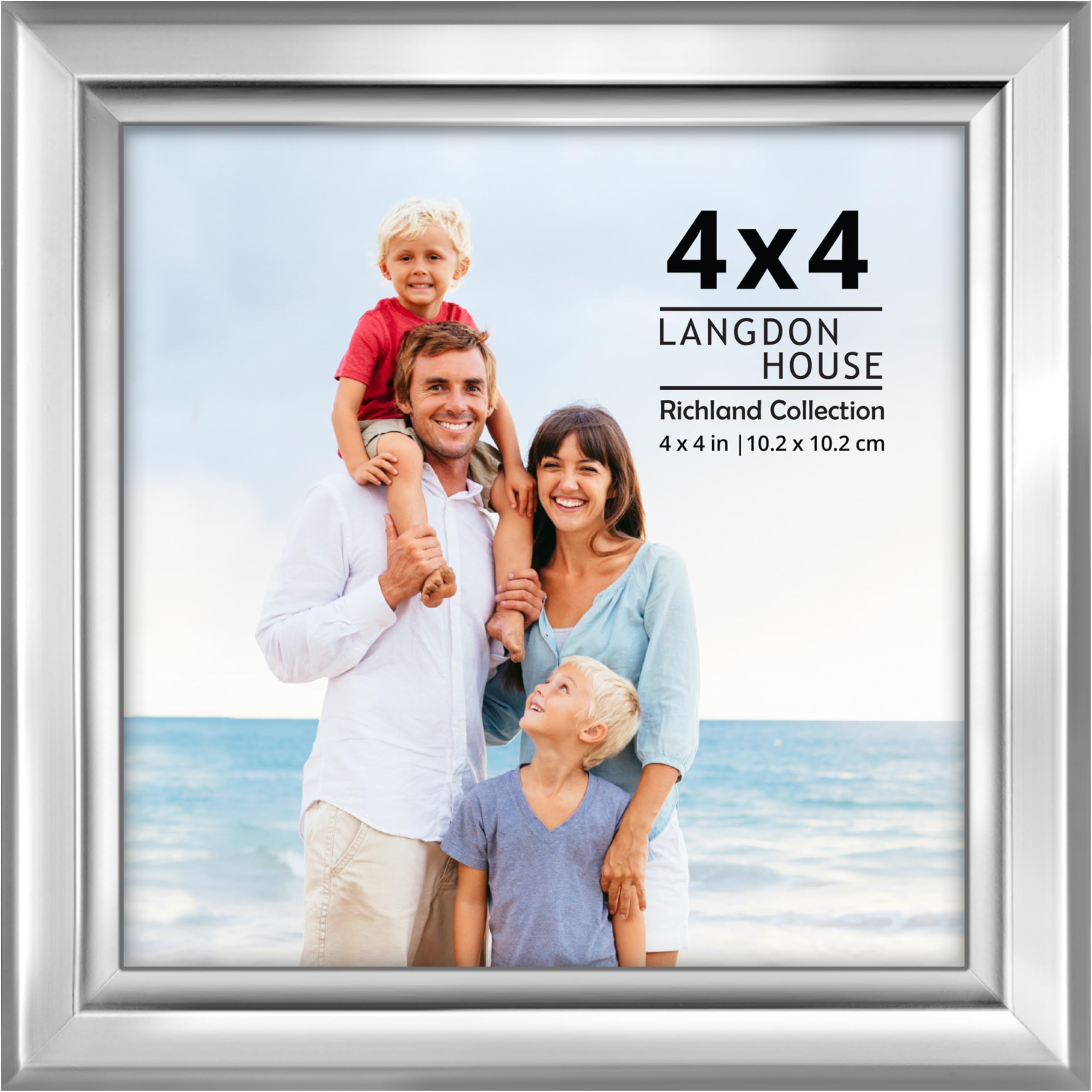 Photo 1 of Langdon House - 4x4 Silver Picture Frame - Distinguished Edging for Classic Style - Richland Collection