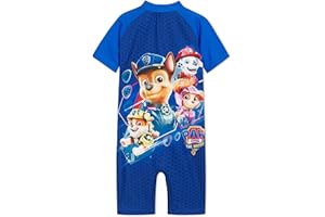 Paw Patrol Swimming Costume Boys Swimsuit All in One Short Sleeve UV50 Protection