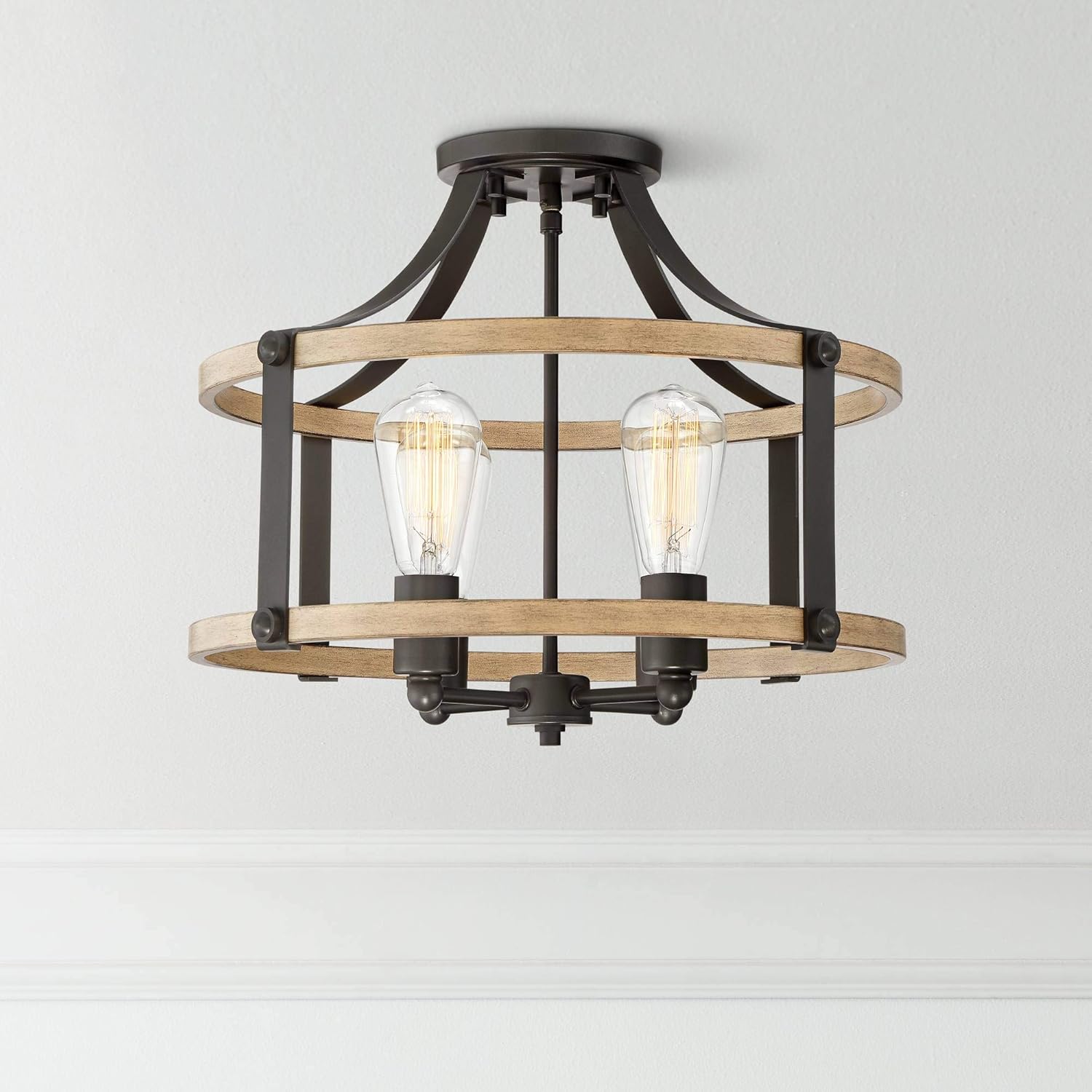 Best Black And Wood Farmhouse Lighting
