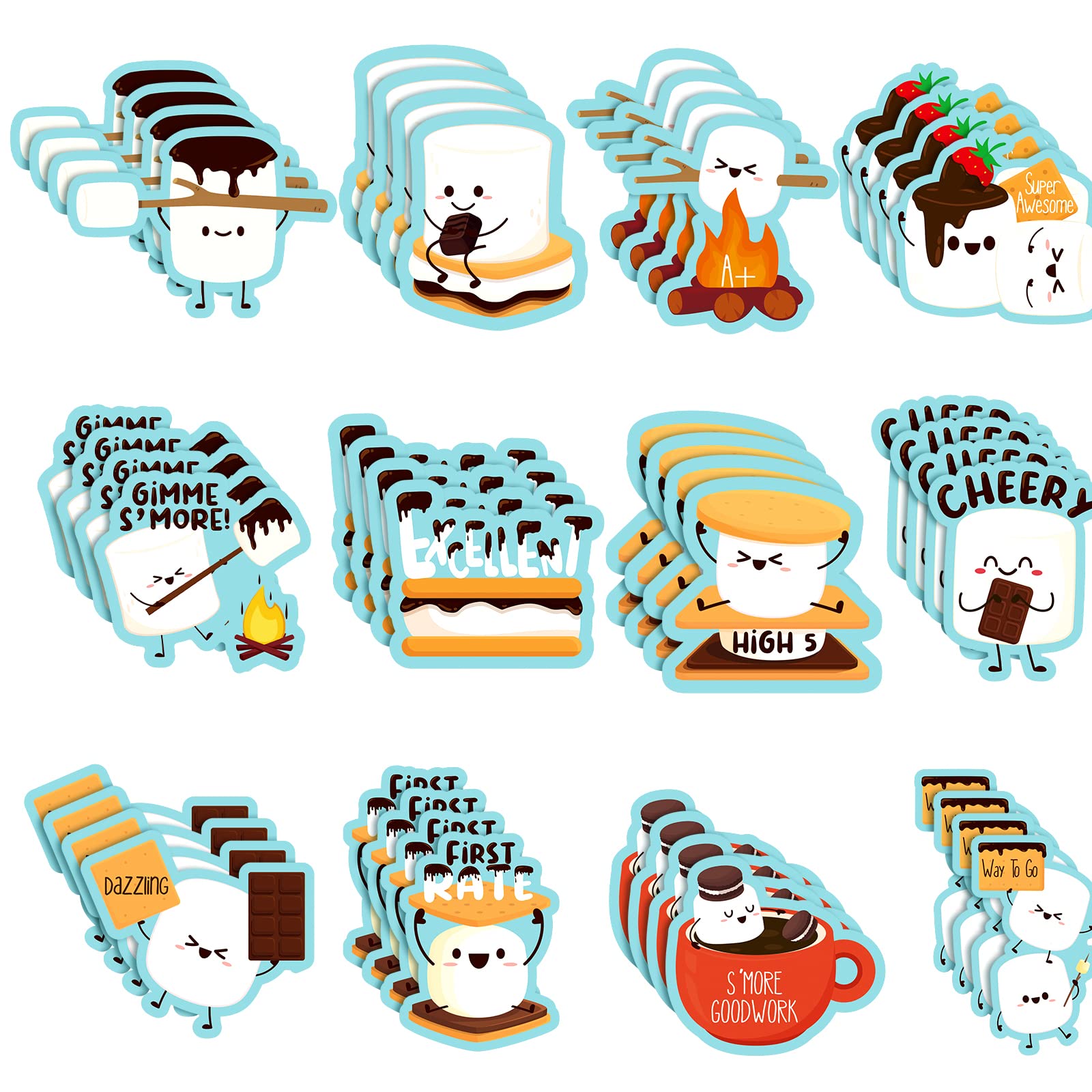 Photo 1 of Jetec 300 Pcs Scratch and Sniff Sticker for Kids Smelly Scented Motivational Stickers Reward Teacher Incentive Positive Decorations for Student Classroom Chart School Supplies