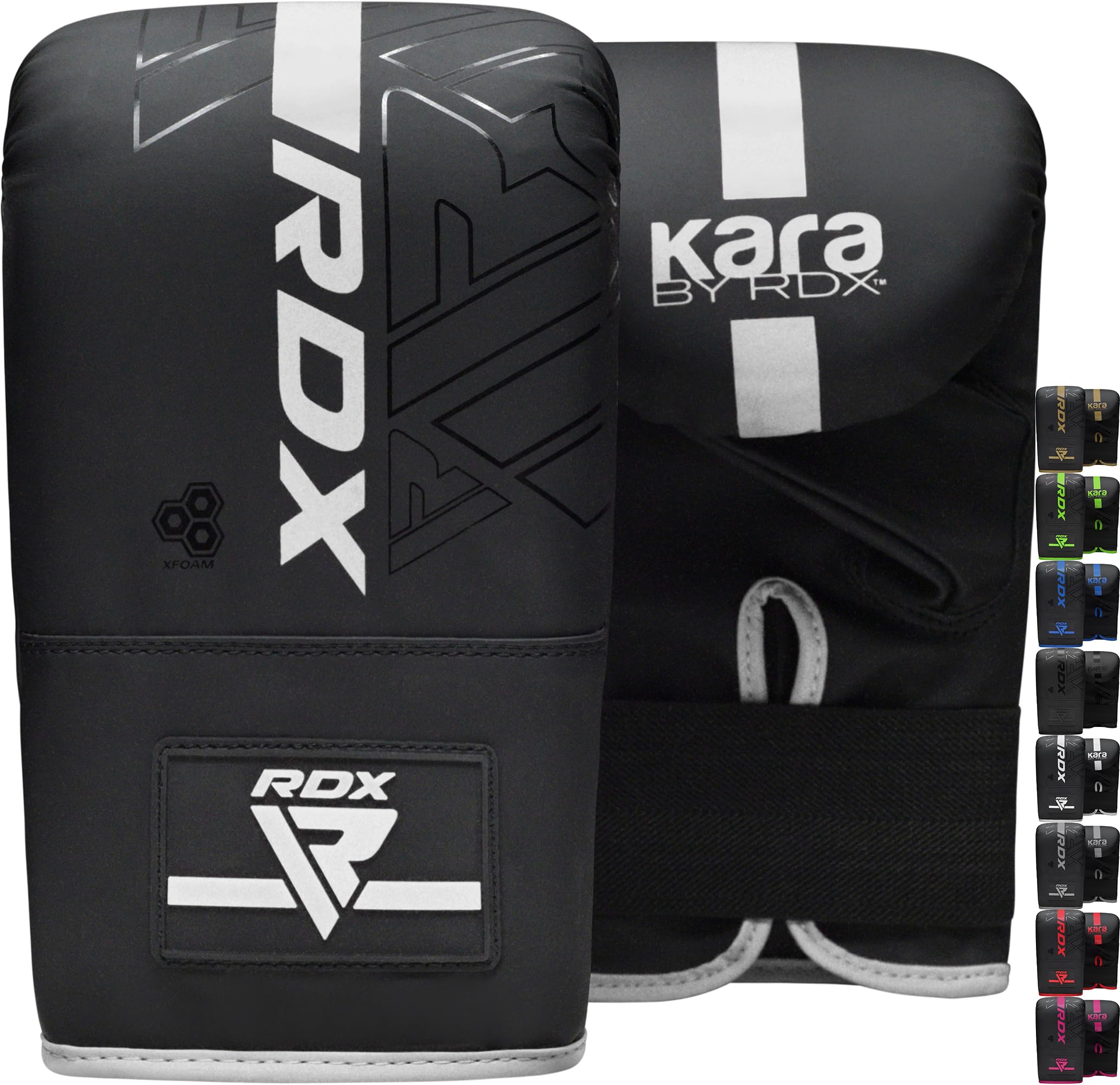 RDX Bag Gloves for Heavy Punching Training, Maya Hide Leather KARA Punch Mitts for Sparring, Boxing, MMA, Muay Thai, Kickboxing, Men Women Adults & Kids Focus Pads and Double End Speed Ball Workout