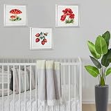 Trimits 3PK Cross Stitch Kits Beginners Embroidery 13x13cm Toadstool view 5