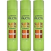 Garnier Fructis Sleek &amp; Shine Hairspray, Provides 24-Hour Anti-Humidity and Frizz Control, Extra Strong Hold, Infused with Bamboo Extract for Ultra-Smooth Hair, 8.25 oz, 3 Count (Packaging May Vary)