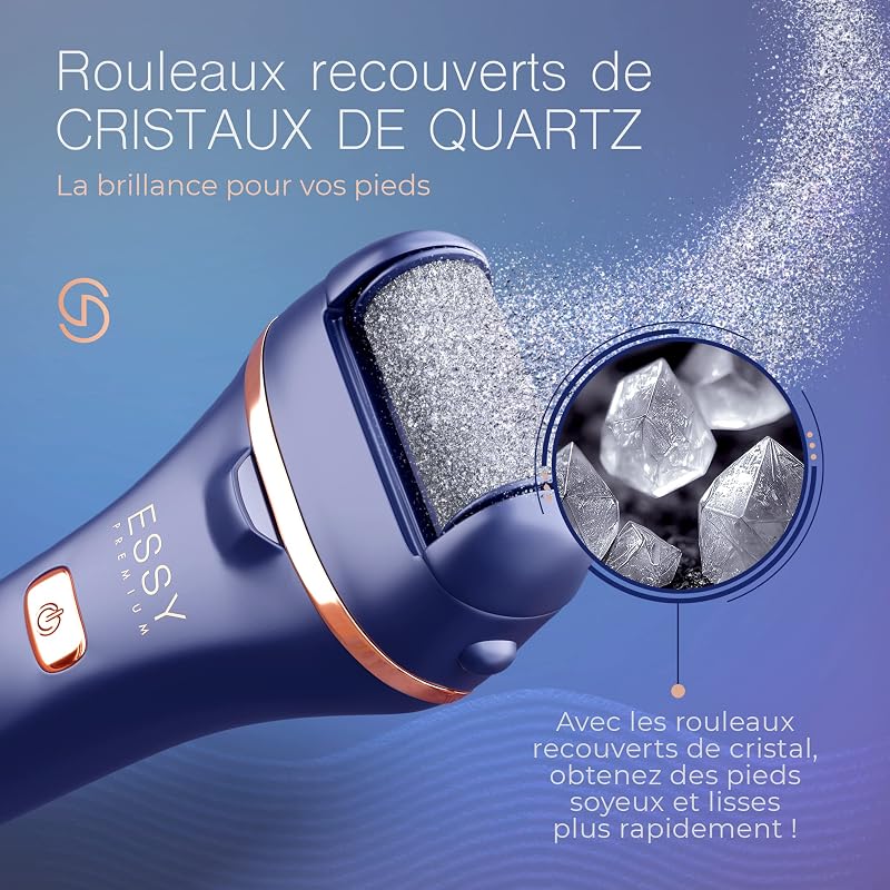 Lime à Pieds Électrique avec 5 Rouleaux de Rechange (Marine)