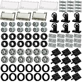 Wheels and Axles Sets Building Blocks Tires, 102 Car Parts and Pieces, Windshield Steering Wheel Chassis Bricks Educational T