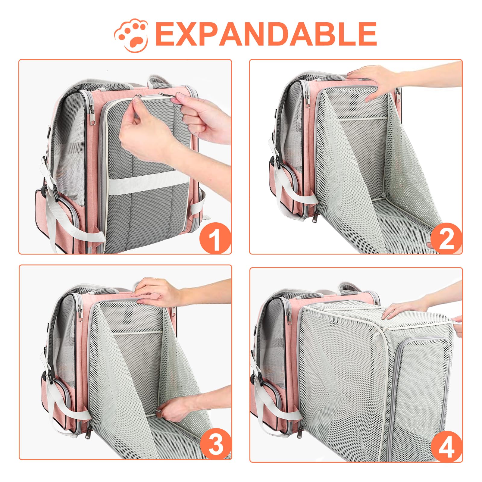 Texsens Innovative Traveler Bubble Backpack Pet Carriers with Upgraded Breathable & Expandable Tent for Cats and Dogs