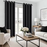 MRTREES Blackout Curtain 90 Inch Drop 2 Panels 117x228 cm 46x90 in Eyelet view 6