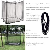HanYun Mosquito Net for Bed 2.2m x 2.0m x 2.5m 5 Openings Black view 4