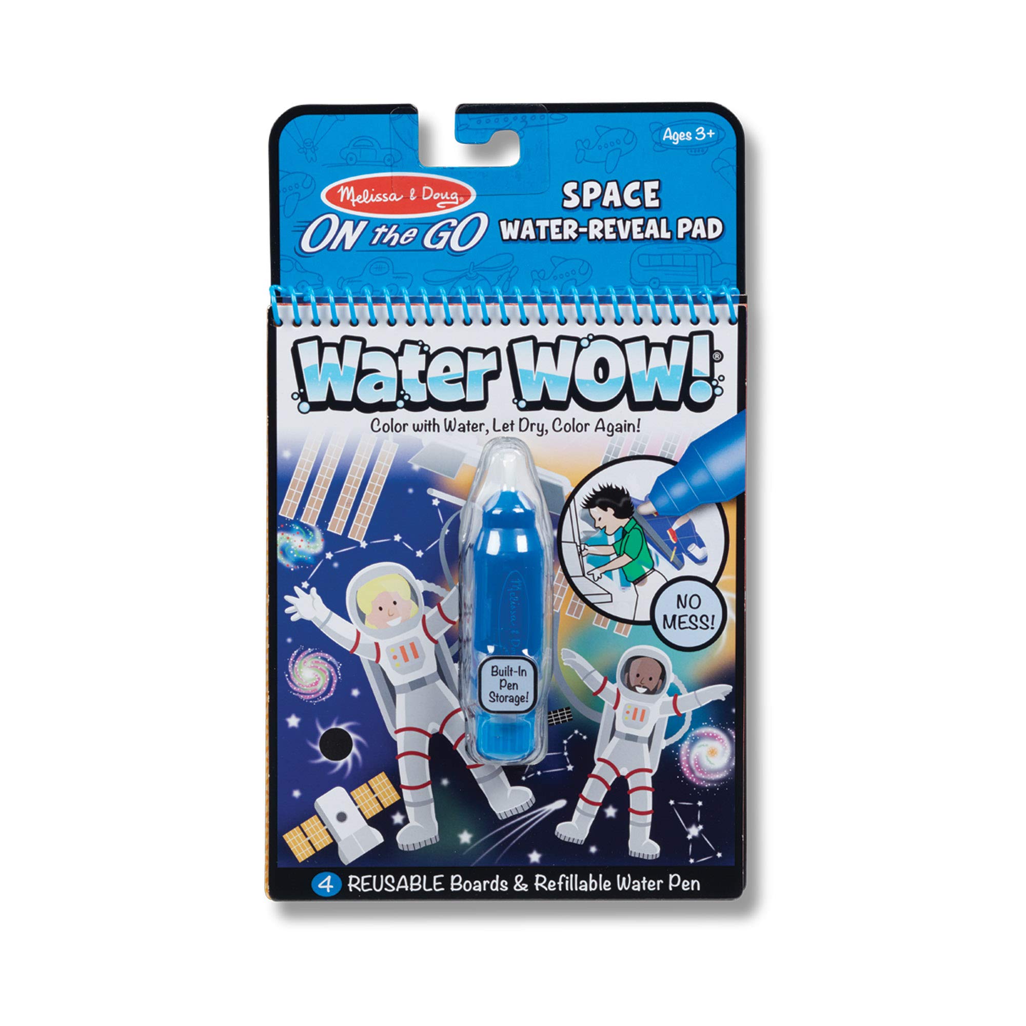 Melissa & Doug On the Go Space Water Wow! Reusable Mess-Free Water-Reveal Activity Pad
