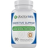 IBS Relief Supplement by Doctor MK's®, 90 Capsules of Enteric Coated Peppermint Oil, Irritable Bowel Syndrome, Digestive Support Formula