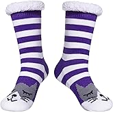 SDBING Slipper Socks for Women with Grippers, Winter Warm Fuzzy Indoor Christmas Gifts Socks