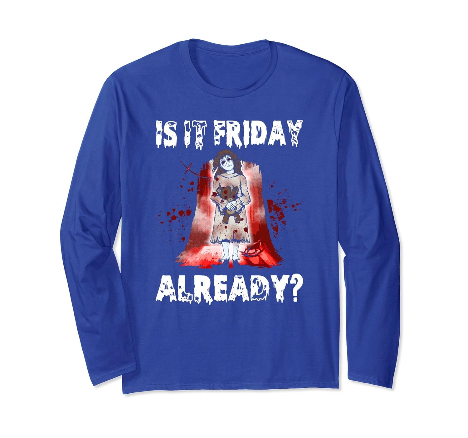 Is It Friday Already Halloween Party Long Sleeve T-shirt-Rose