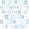 Blue Room Decor Aesthetic, Blue Wall Collage Kit Posters for Room Aesthetic Posters Prints, Blue Aesthetic Dorm Room Decor for Teen Boys Girls (50pcs 4x6 inch)