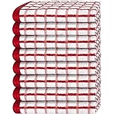 White Classic Premium Dish Towels for Kitchen, with Hanging Loop [8 Pack] Heavy Duty Absorbent 100% Cotton 410 GSM Terry Kitchen Towels, 16x26 (Red)