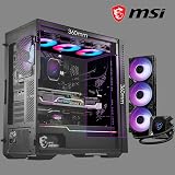 MSI MPG VELOX 100P AIRFLOW Mid-Tower PC Case E-ATX Tempered Glass 4 Fans Mystic view 5