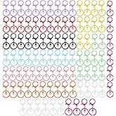 100 Pcs Lobster Claw Clasps Keychain for Jewelry Making,Colorful Metal Lobster Clasp Swivel Trigger Clips with Jump Rings Flat Split Keychain Ring for DIY Craft Jewelry Making(10 Colors)