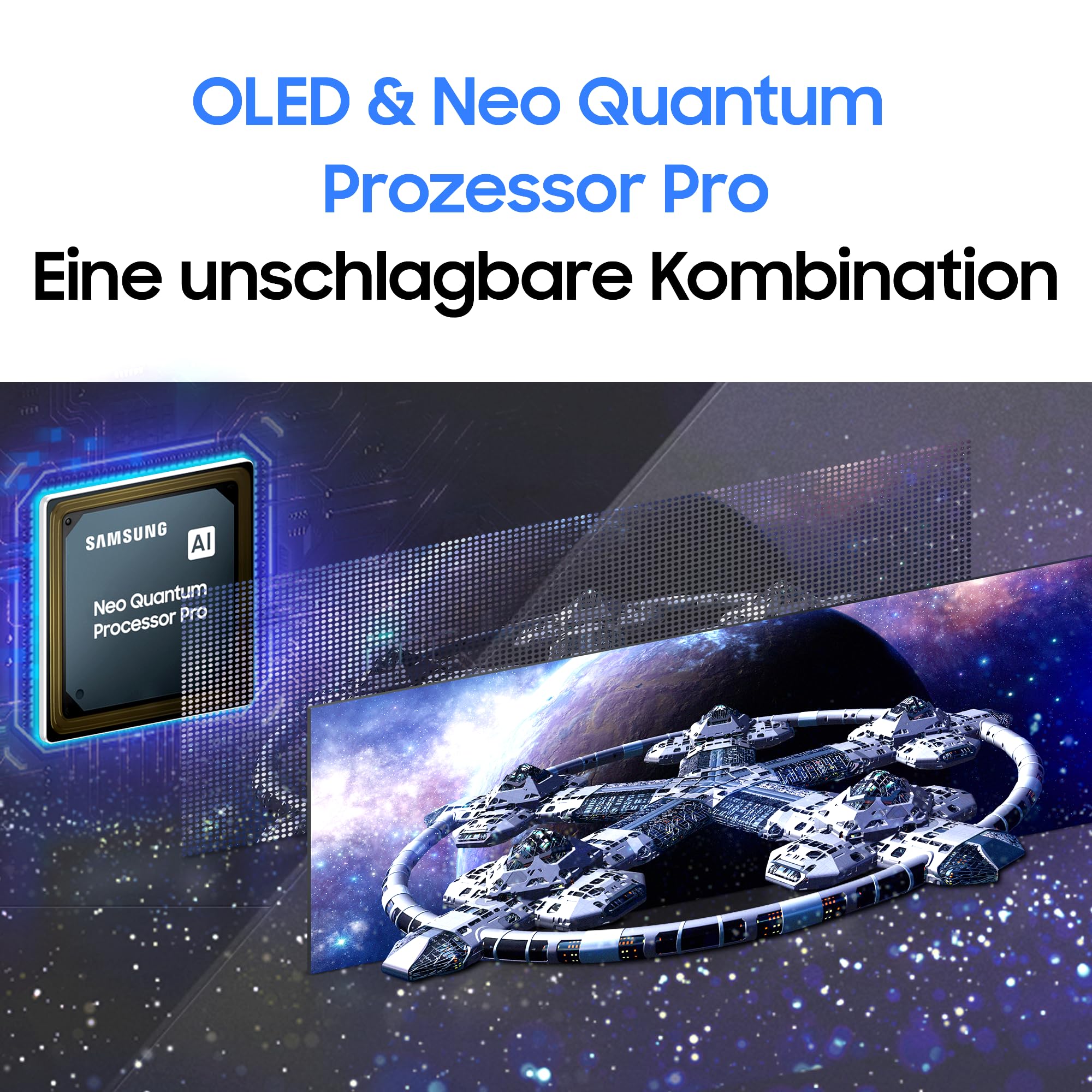 Samsung Odyssey OLED G9 Curved Gaming Monitor G95SC, 49 Zoll, AI Upscaling, QD-OLED-Panel, 5.120 x 1.440 Pixel, Bildwiederholrate 240 Hz, Reaktionszeit 0,03 ms, Mit Lautsprechern, Inkl. Fernbedienung 5