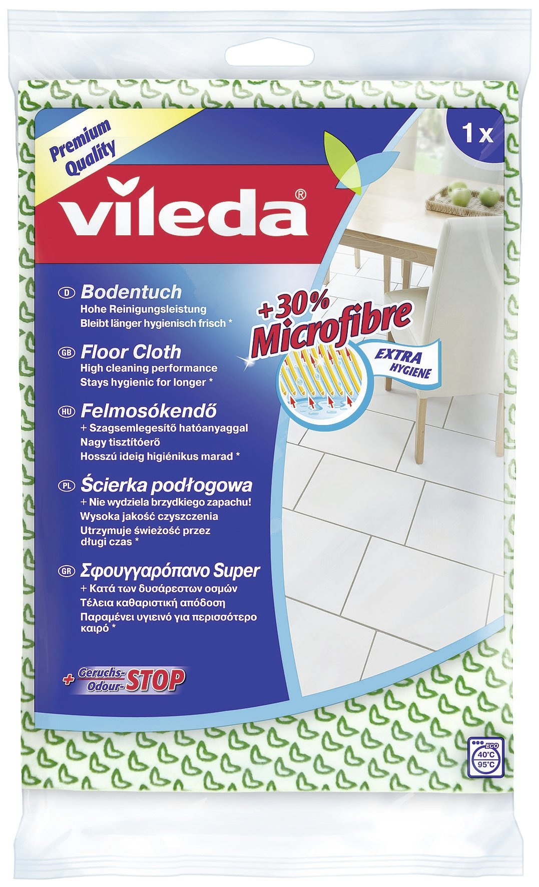 Vileda Floor Cloth with 50% Microfibre – Pack of 1