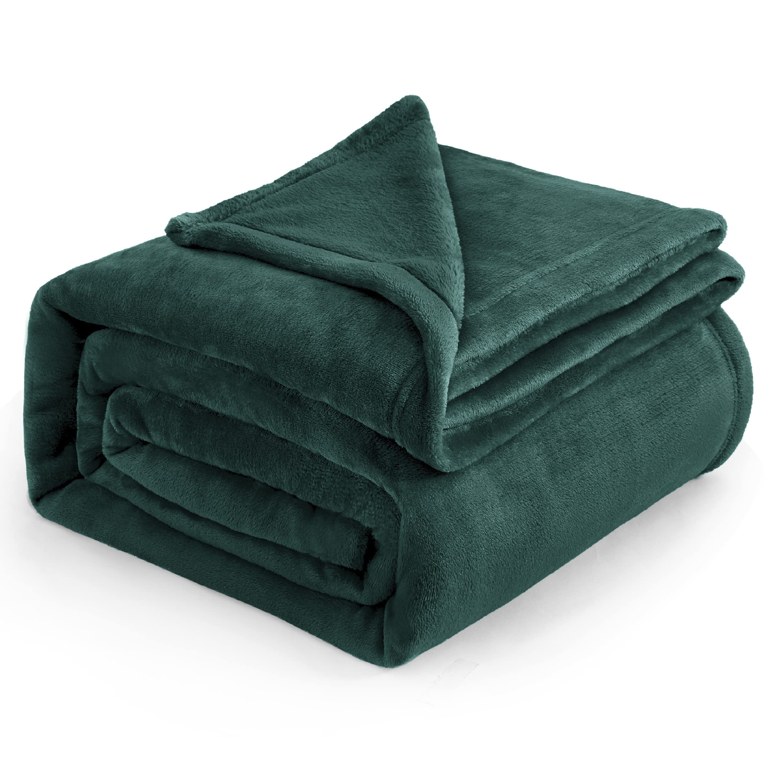 Photo 1 of Bedsure GentleSoft Fleece Blankets Queen Size Emerald Green - Bed Blanket Soft Lightweight Plush Fuzzy Cozy Luxury Microfiber, 90x90 inches