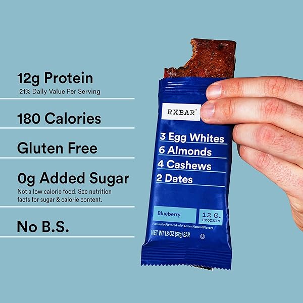 RXBAR PROTEIN BARS, PROTEIN SNACK, SNACK BARS, BLUEBERRY, 9.1OZ BOX (5 COUNT)