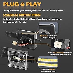 POPMOTORZ LED License Plate Light Compatible with