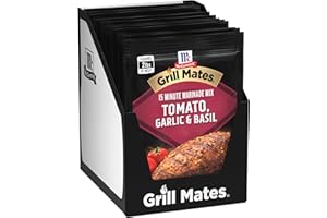 Backyard barbecues just got juicier and more delicious with McCormick Grill Mates Tomato, Garlic & Basil Marinade. This refreshing seasoning features a blend of sweet tomatoes, garlic, basil and extractives that will keep your guests coming back for more! Simply combine one marinade packet with ¼ cup water and vegetable or olive oil, and 2 tablespoons white or balsamic vinegar with 2 pounds of chicken, shrimp or beef, marinate, grill and enjoy a memorable, mouthwatering meal.
