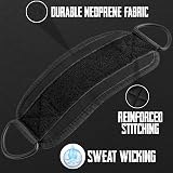 EVO Fitness Ankle Straps Padded Cable Machine for Glute Training Matt Black view 5