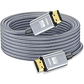 LEADSTAR HDMI Cable 4K 100 ft Fiber Optic, 4K 60Hz 18Gbps High Speed HDMI 2.0 Cord Braided | Ultra HD, HDR10, 1080p, eARC, 3D, HDCP 2.2 | for Xbox, PS5, TV, Laptop, Monitor
