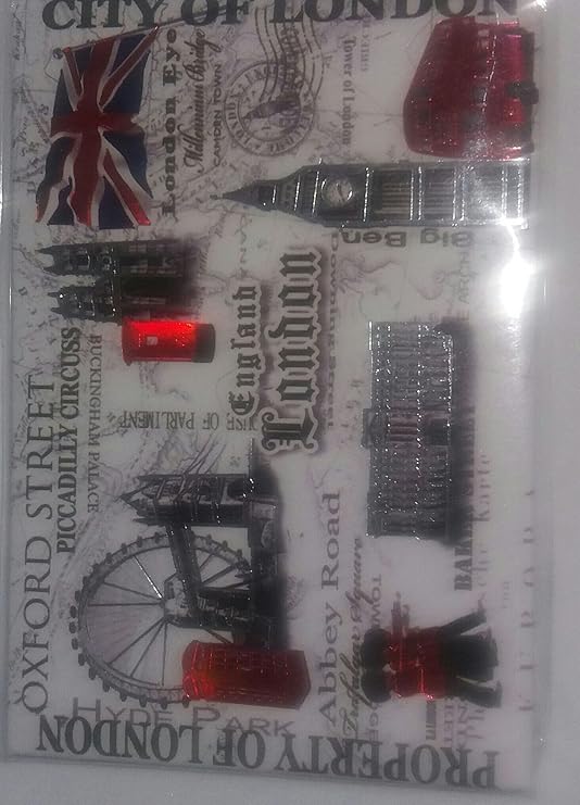 Brillante imagen imanes Unión Jack Juego de cerámica imán para ...