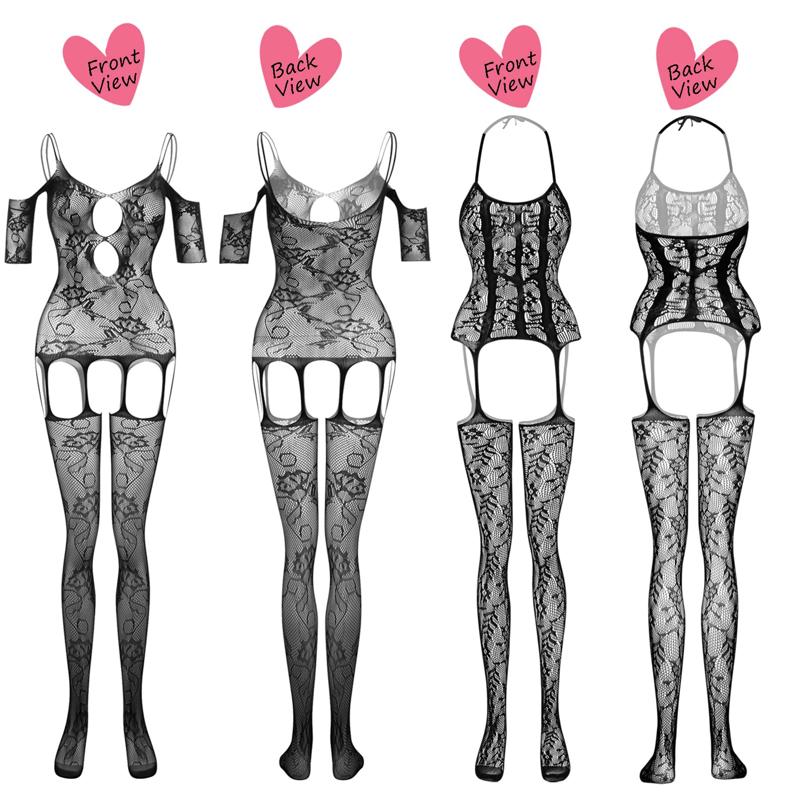 Women’s Lingerie BabyDoll Fishnet Bodysuit Sexy Nightwear(12 Pack)