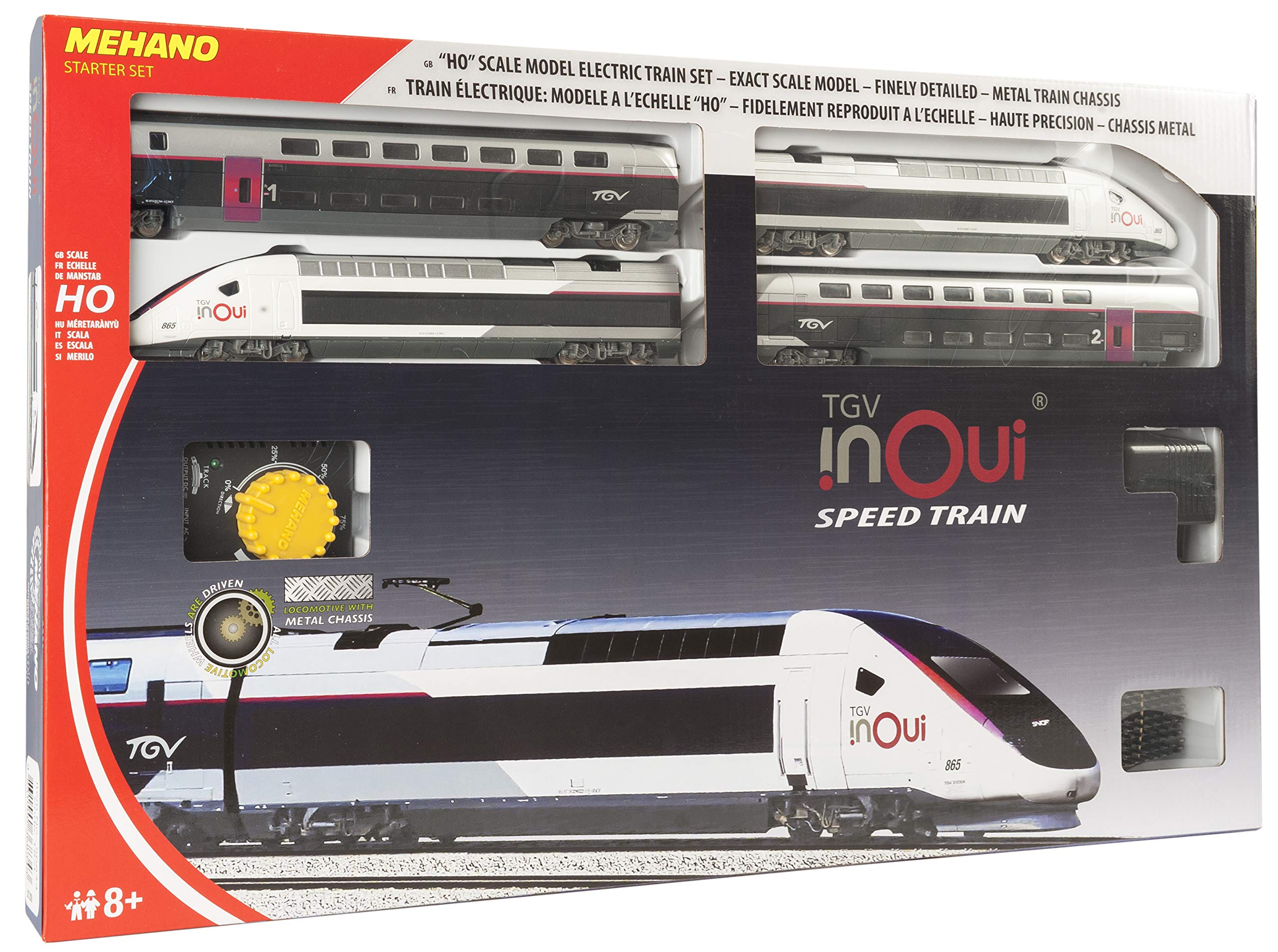 Mehano - T871 - Electric train set TGV Inoui, White, Grey, Purple, Black