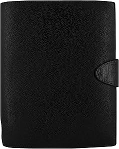 Filofax 2021 Calipso Black - A5, 6 Rings, Includes Week On 2 Page Calendar Diary, Multilingual (C022463-21), 5.75 inches x 8.25 inches