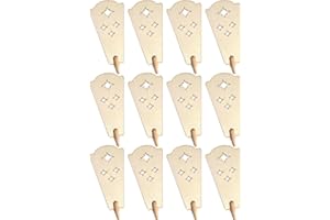 BRUBAKER Fan Blades Replacement Kit for 18" & 24" Christmas Pyramid - Natural Brown - 12 Fan Blades with Star Cuts