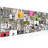 Panorama Tableau Graffiti Banksy Fille Avec Ballon Rouge 70 X 40 Cm