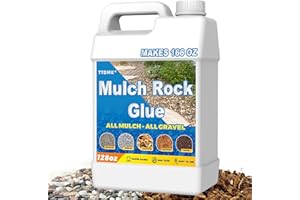 TTDMK Make 166oz Rock Glue for Landscaping, Concentrated Mulch Glue, Gravel Binder for Pea Gravel, Bark, Waterproof Clear Outdoor Mulch Anchor, Stone Stabilizer for Paths, Patios, Driveways & Garden Border