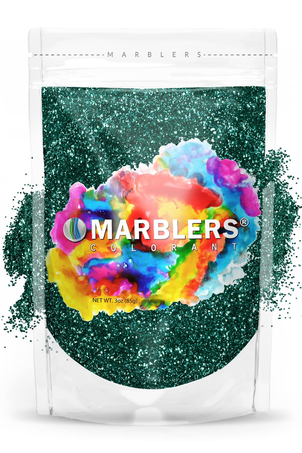 MARBLERS Twinkle Glitter [Green Garnet] 3oz (85g) | Fine | Non-Toxic, Vegan, Cruelty-Free | Face, Body, Eyeshadow, Hair, Festival, Party Makeup | Nail Art, Polish | Resin, Tumbler, Slime, Craft — image 1