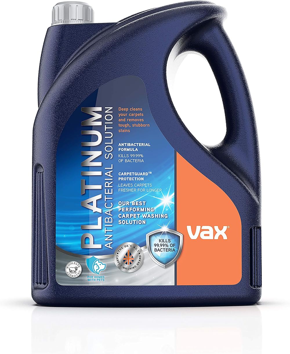 Vax Platinum Antibacterial Carpet Cleaner Solution 4L Citrus Blossom