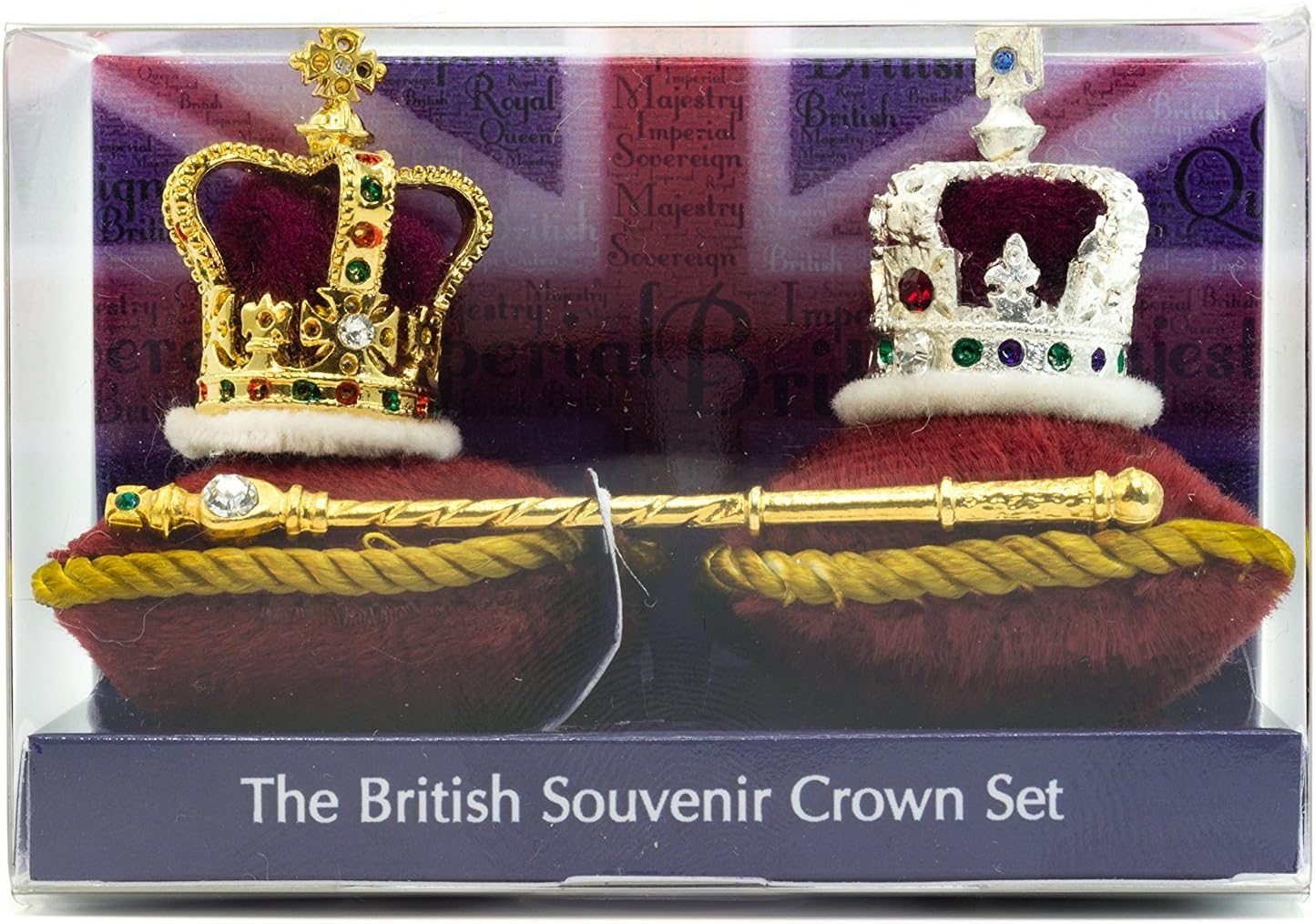 British Crown Jewels Souvenir Set 3 Piece Miniature Crown Set in
