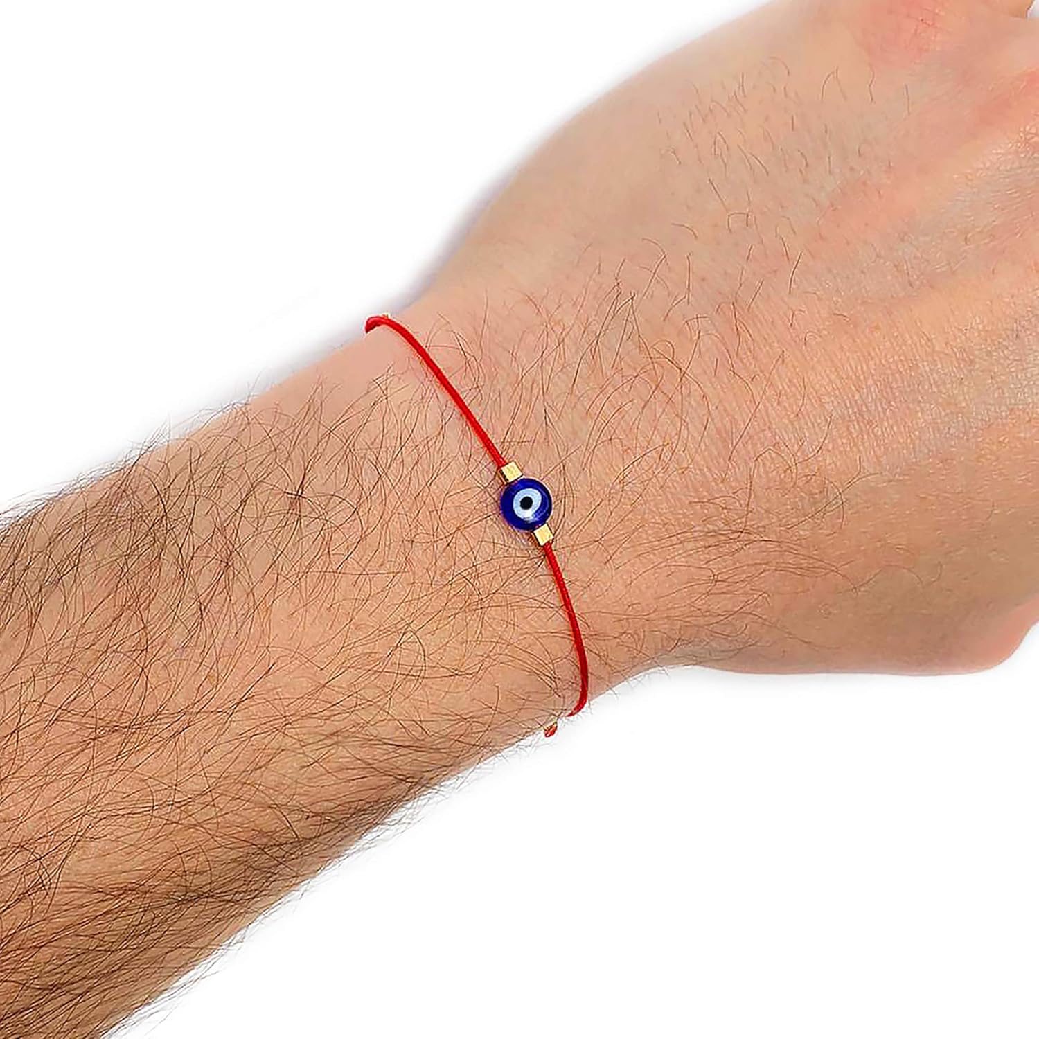 Naz Collection Evil Eye Bracelet Red String Kabbalah Protection Handmade Adjustable Bracelet For Women Men Boys Girls Baby: Clothing